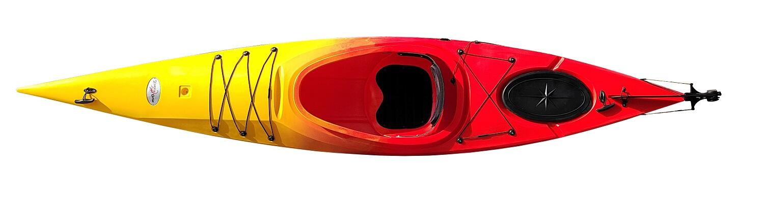 Kajak jednoosobowy turystyczny do pływania Scorpio kayak Touring 350 HD + ster 2/6