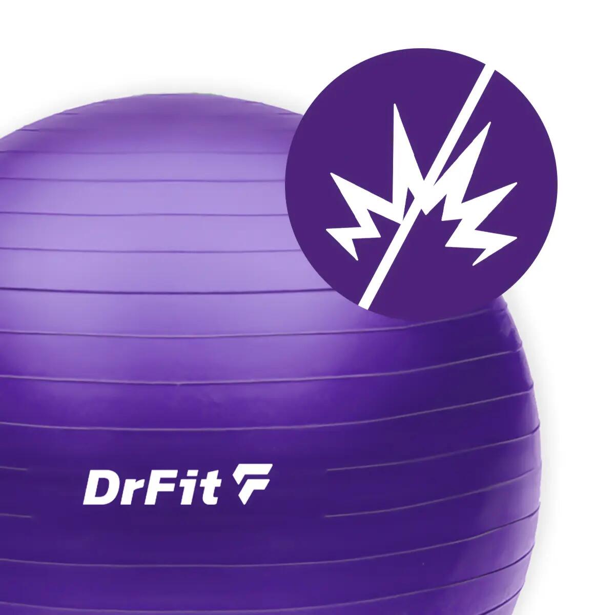 Piłka gimnastyczna gym ball do ćwiczeń gimnastycznych i fitness z pompką DrFit 4/7
