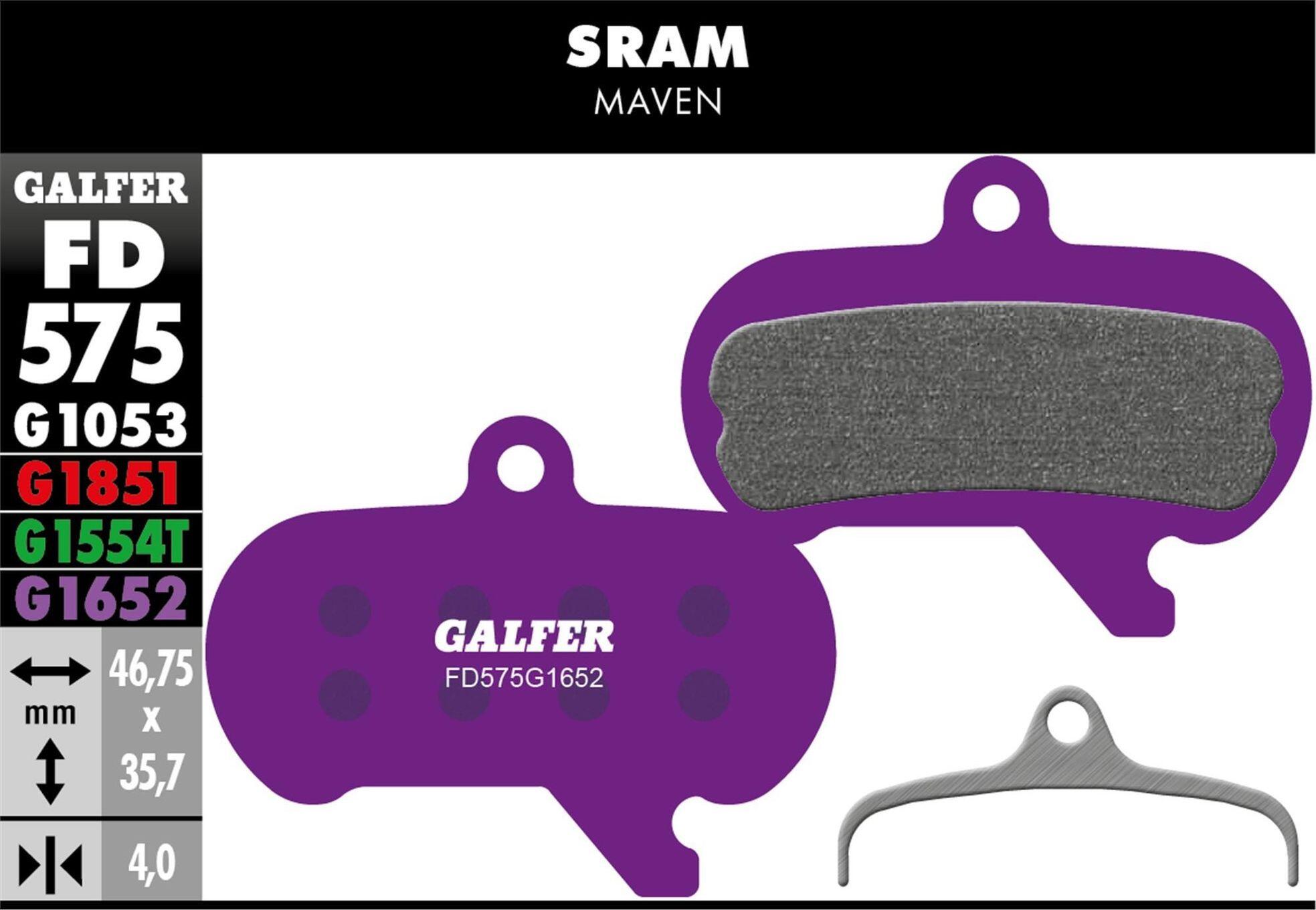 Fahrradbremsbelag Galfer Sram Maven 2/3