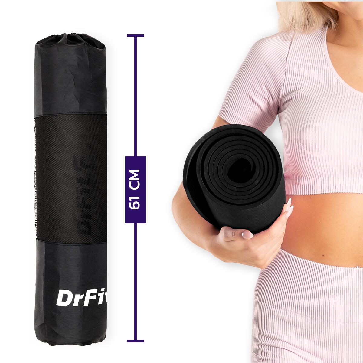 Unisex Joga Pilates Fitness Mata do Ćwiczeń Wygodna DrFit 3/5