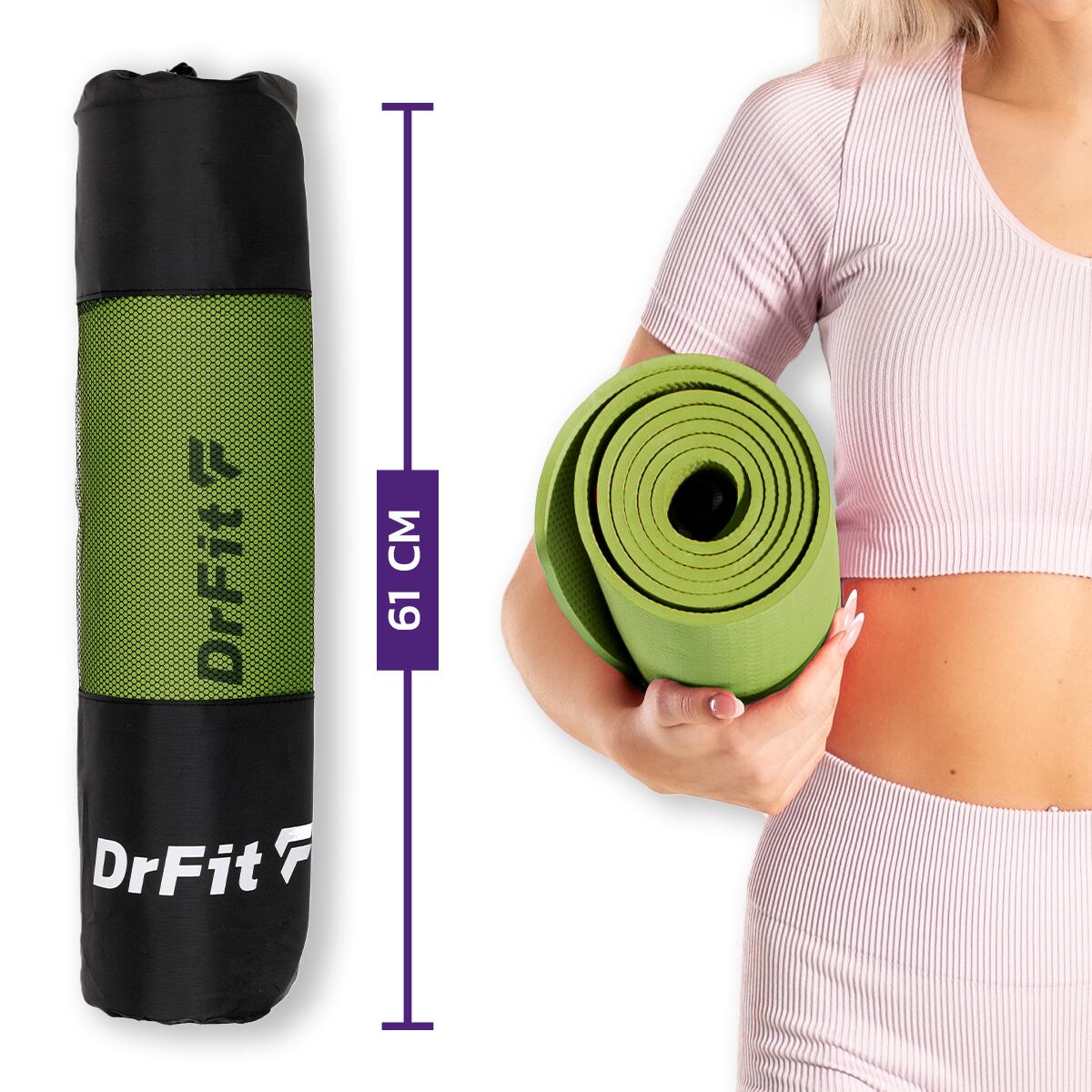 Unisex Joga Pilates Fitness Mata do Ćwiczeń Wygodna DrFit 3/7