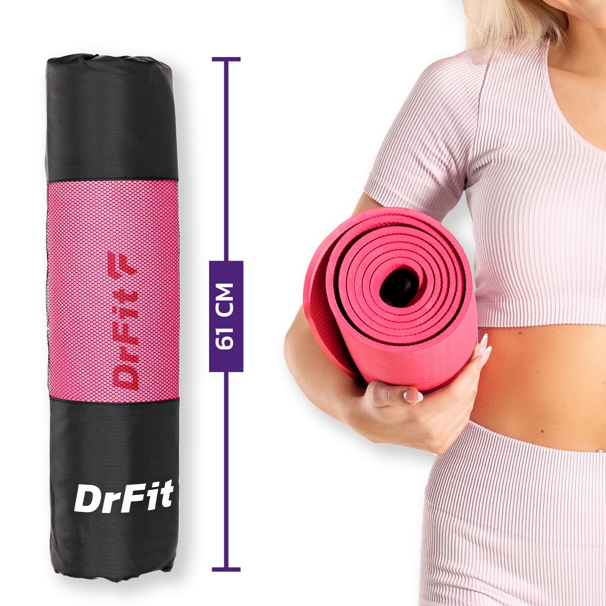 Коврик для йоги, пилатеса и фитнеса DrFit, унисекс — фото 3
