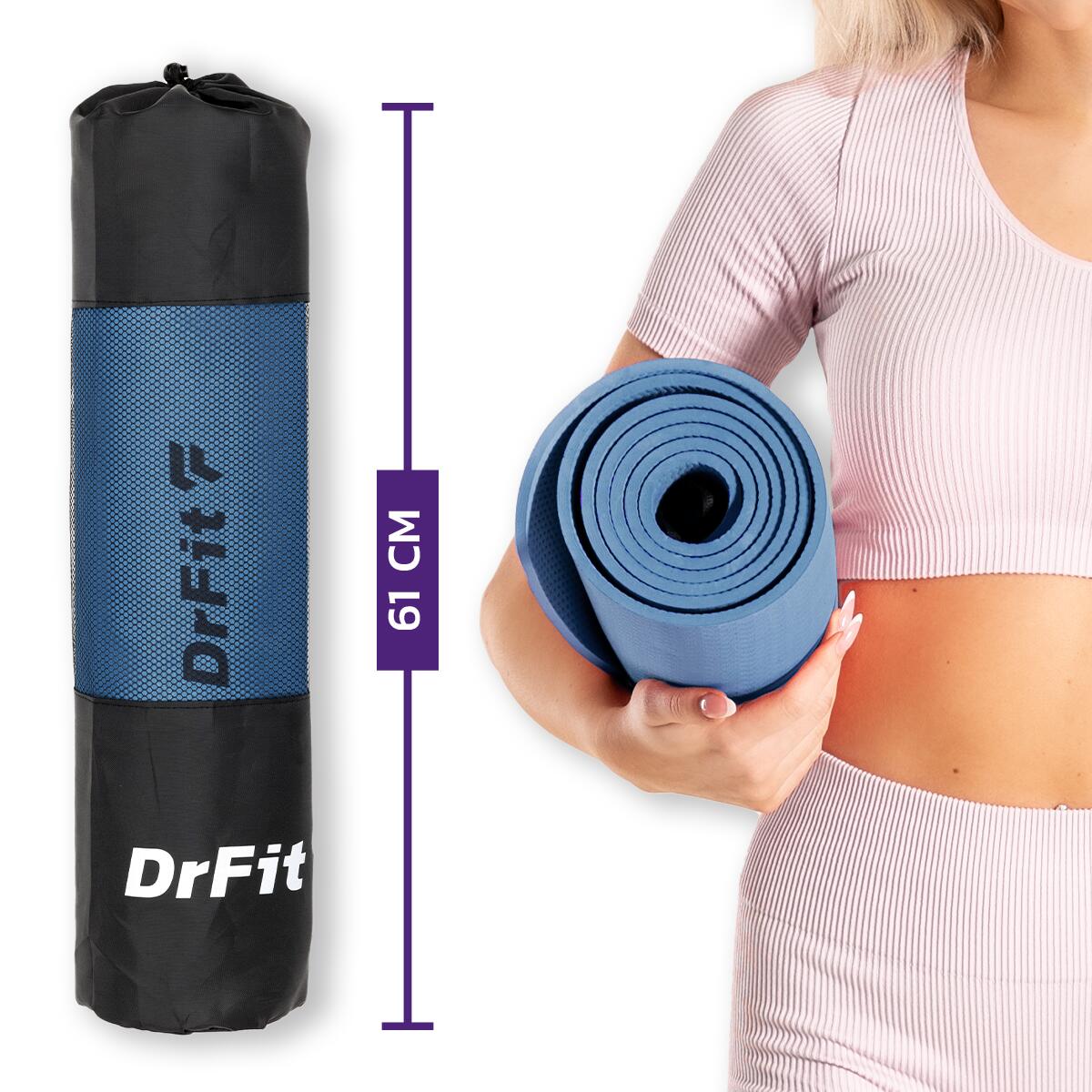 Unisex Joga Pilates Fitness Mata do Ćwiczeń Wygodna DrFit 3/7