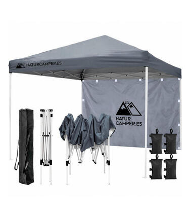 Tonnelle pliante 3x3m Bleu pour la plage, le jardin, le camping ou la piscine