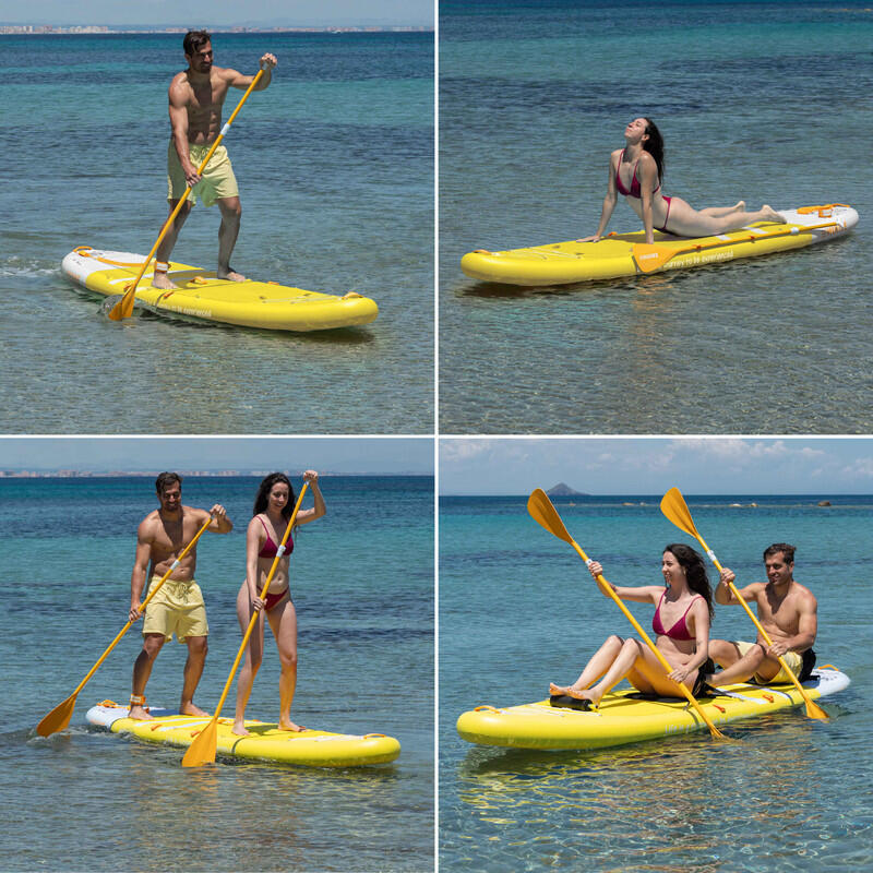 Tavola Sup Gonfiabile Adulti 2 Persone 12’ con Accessori, Fino a 170 kg, Gialla 5/8