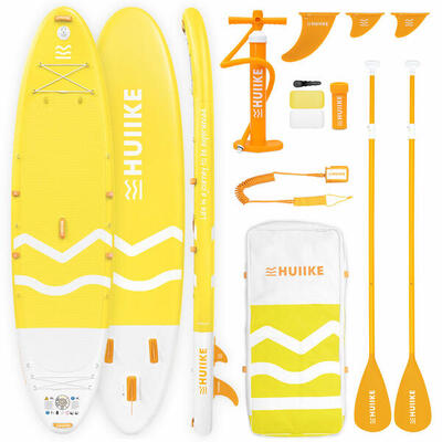 Opblaasbaar supboard voor 2 personen 12’ met accessoires, tot 170 kg, zwart