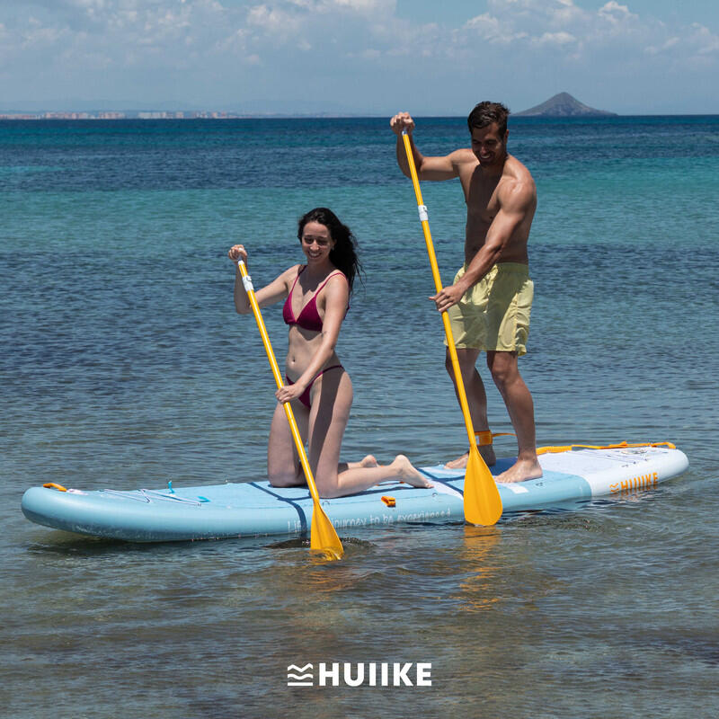 Stand Up Paddling Board Aufblasbar 2 Personen 12’ mit Zubehör, bis 170 kg, Blau 4/7