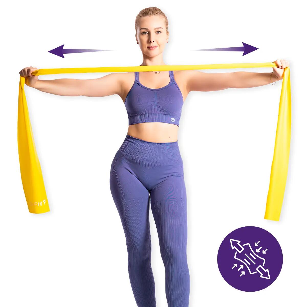 Unisex Taśma Oporowa Fitness Rehabilitacja Lateksowa do Ćwiczeń DrFit 5/7