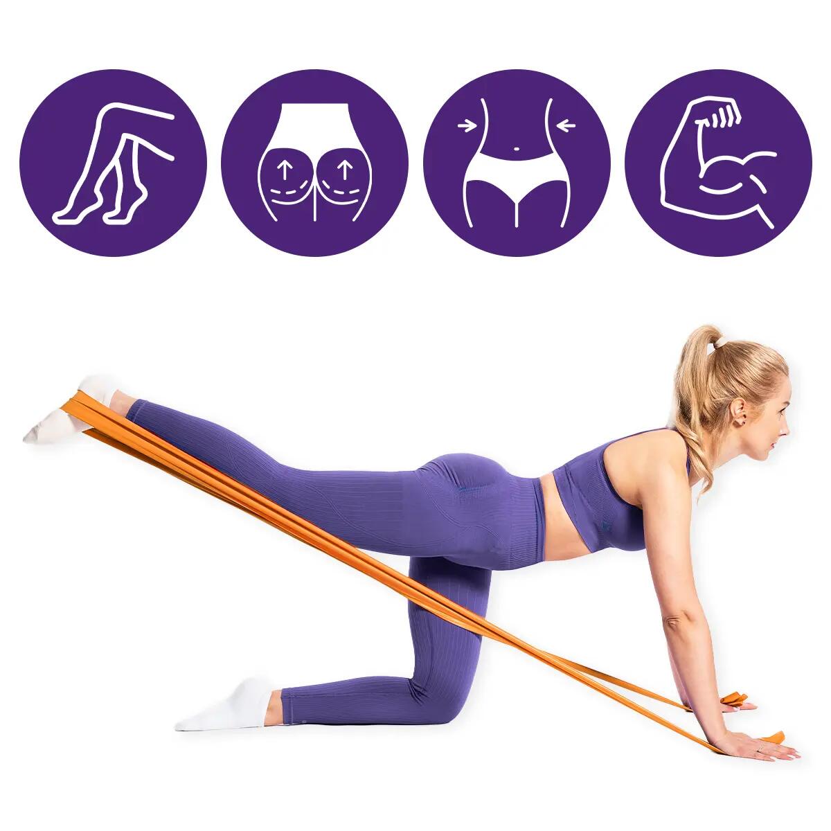 Unisex Taśma Oporowa Fitness Rehabilitacja Lateksowa do Ćwiczeń DrFit 4/7