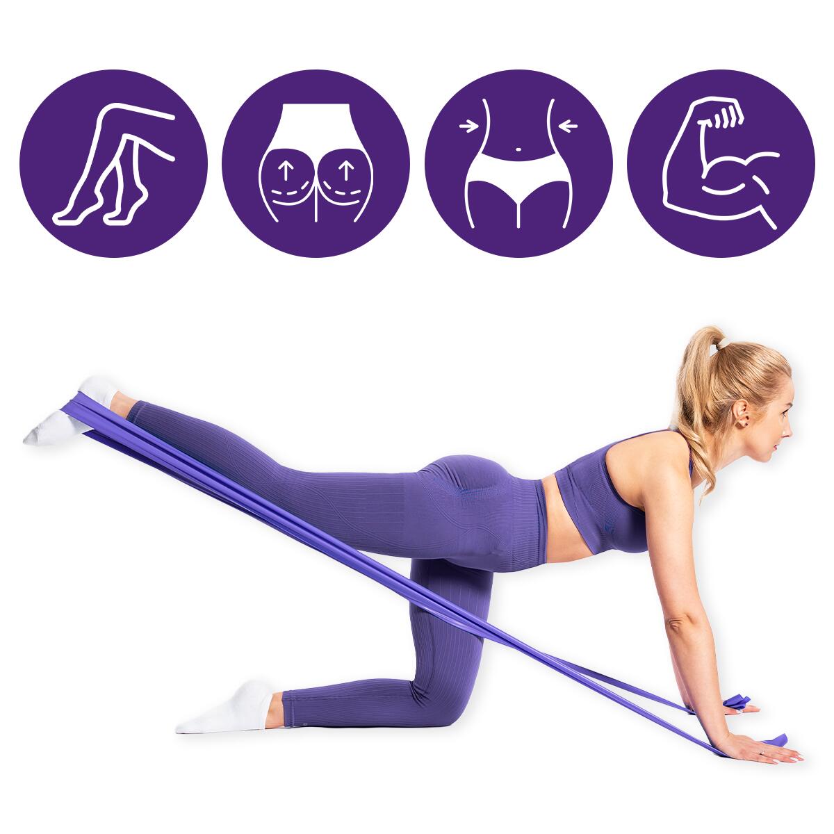 Unisex Taśma Oporowa Fitness Rehabilitacja Lateksowa do Ćwiczeń DrFit 4/7