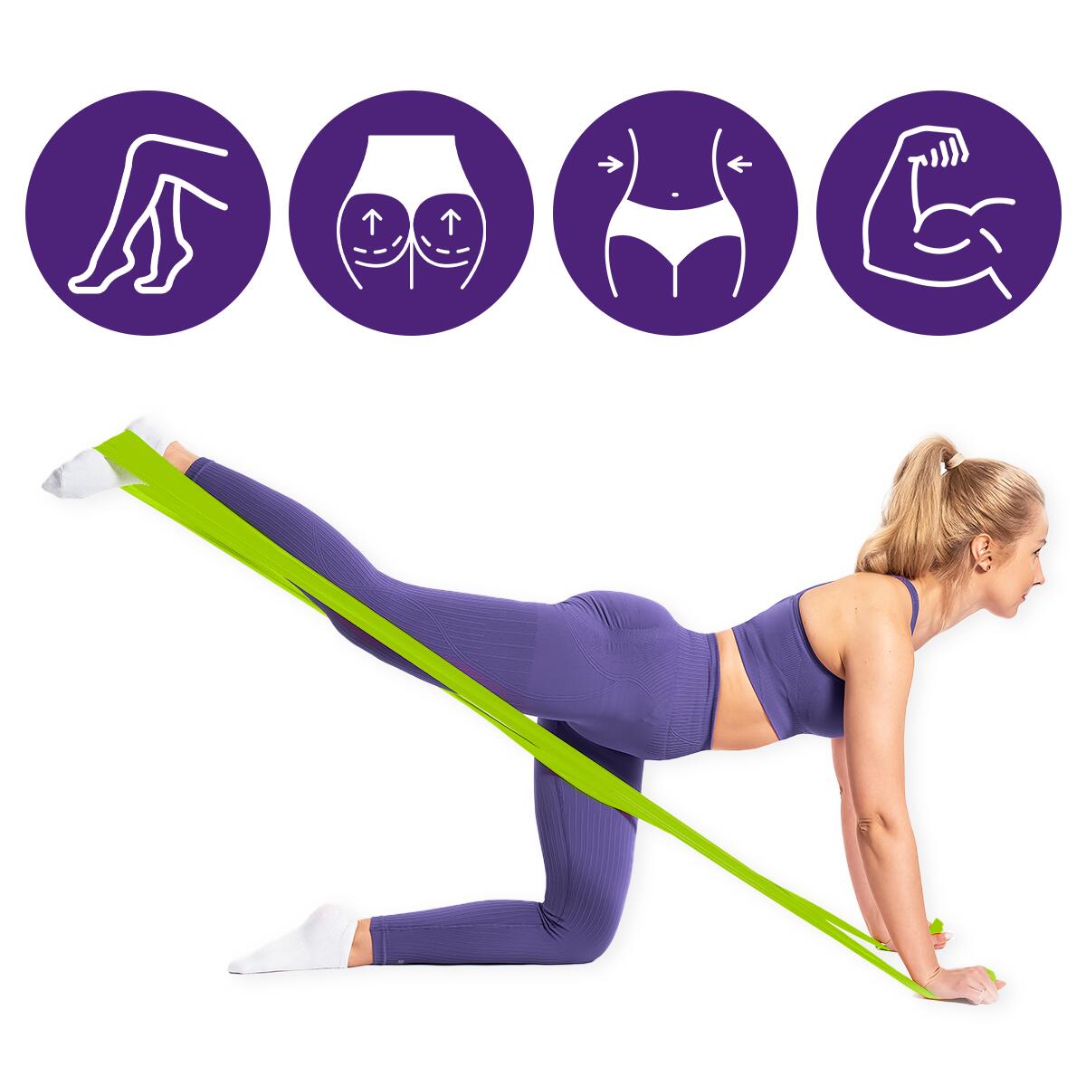 Unisex Taśma Oporowa Fitness Rehabilitacja Lateksowa do Ćwiczeń DrFit 4/7