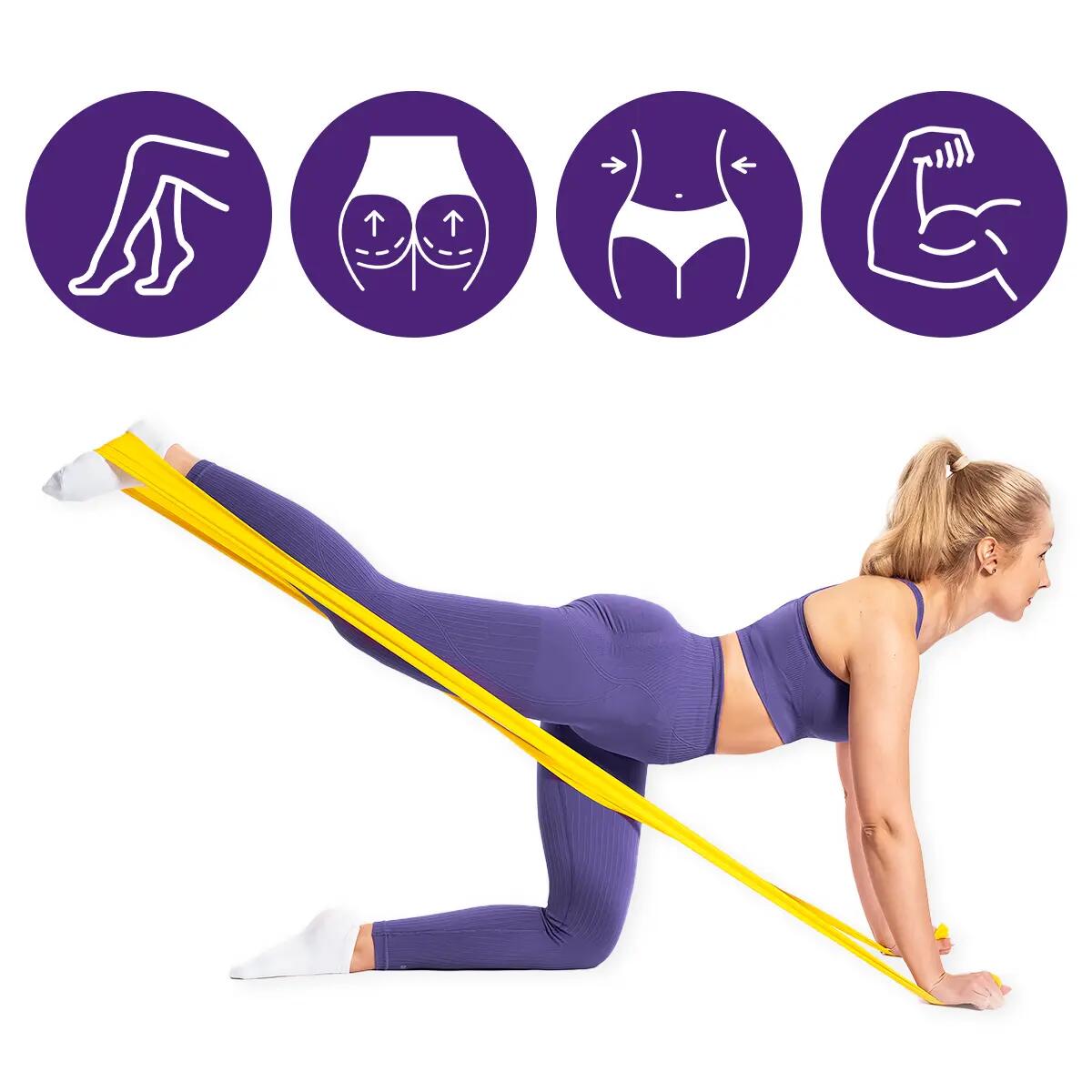 Unisex Taśma Oporowa Fitness Rehabilitacja Lateksowa do Ćwiczeń DrFit 4/7