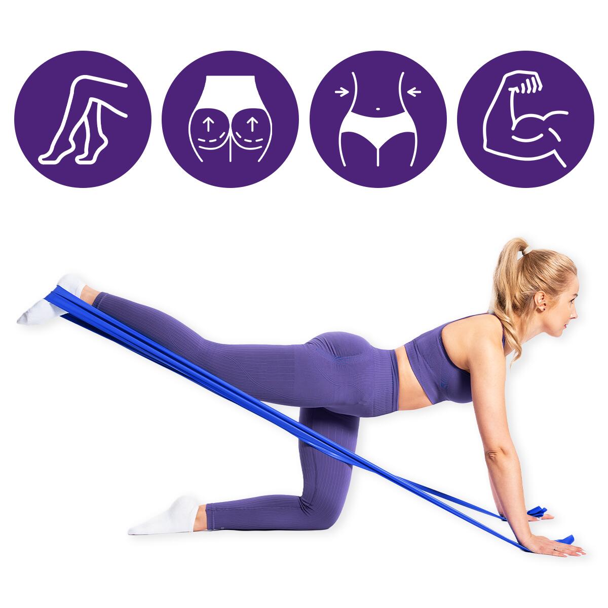 Unisex Taśma Oporowa Fitness Rehabilitacja Lateksowa do Ćwiczeń DrFit 4/7