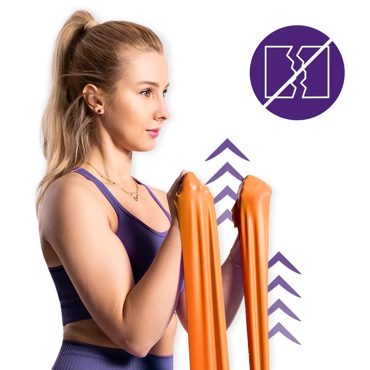 Unisex Taśma Oporowa Fitness Rehabilitacja Lateksowa do Ćwiczeń DrFit 6/7