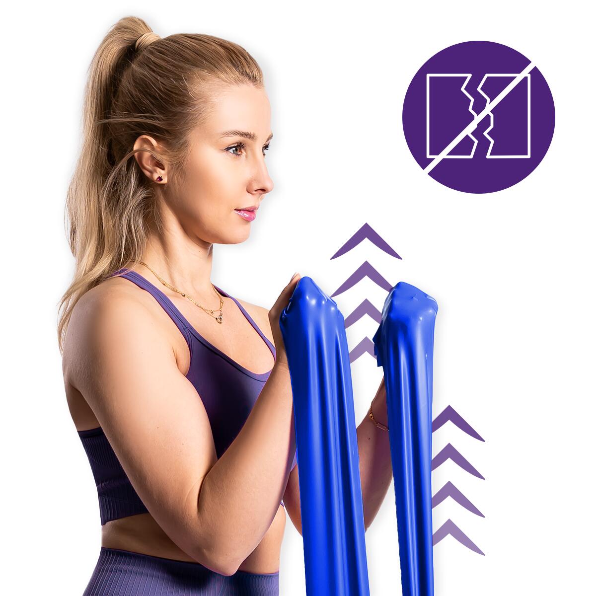 Unisex Taśma Oporowa Fitness Rehabilitacja Lateksowa do Ćwiczeń DrFit 6/7