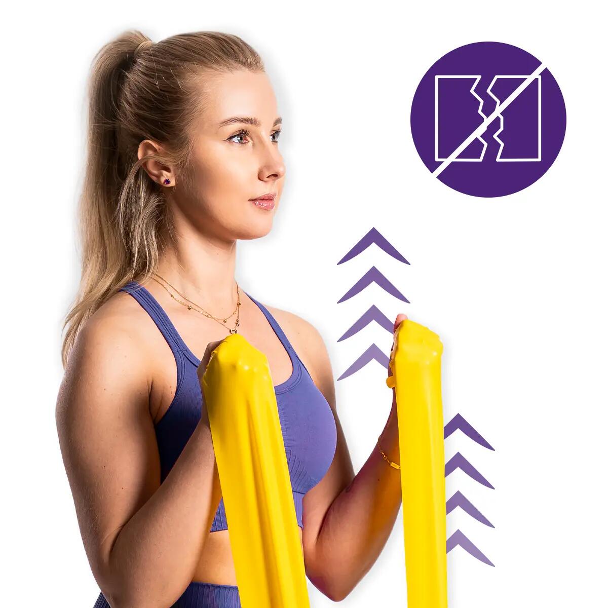 Unisex Taśma Oporowa Fitness Rehabilitacja Lateksowa do Ćwiczeń DrFit 6/7