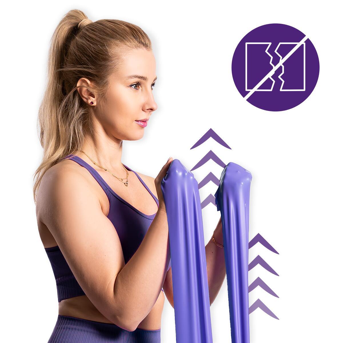 Unisex Taśma Oporowa Fitness Rehabilitacja Lateksowa do Ćwiczeń DrFit 6/7