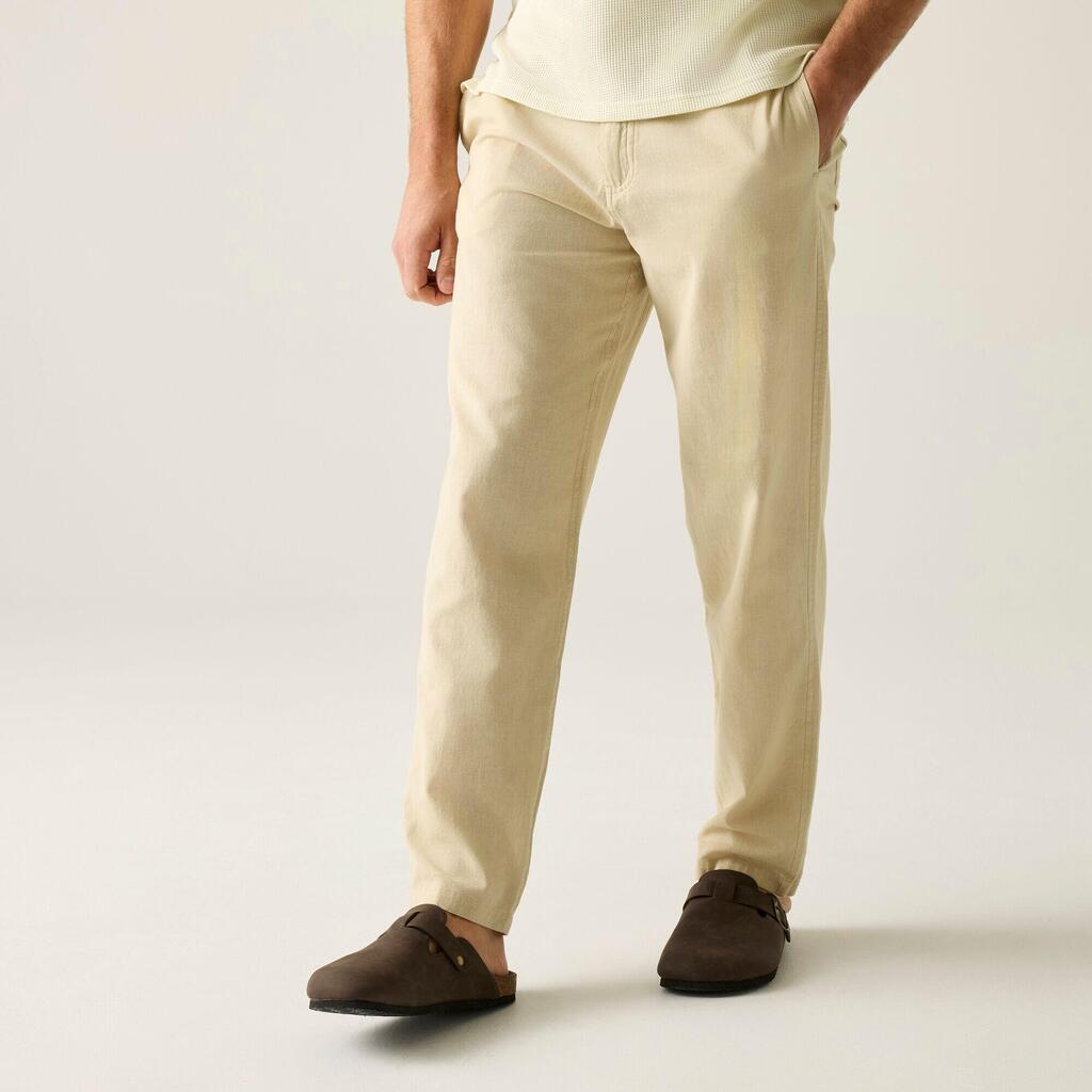Mens Hadlin Cotton Linen Drawcord Trousers