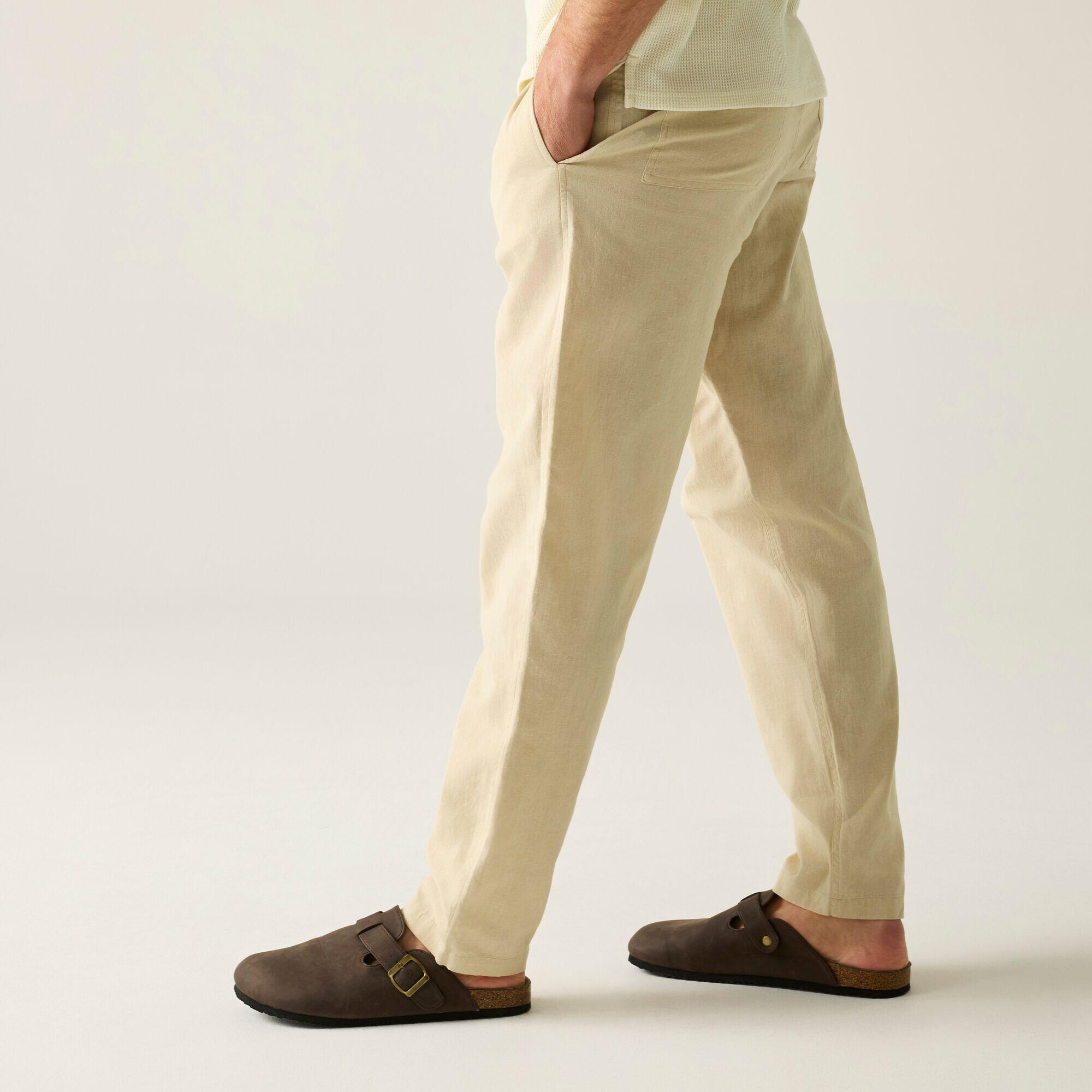 Pantaloni da uomo Hadlin in cotone e lino con coulisse 4/7