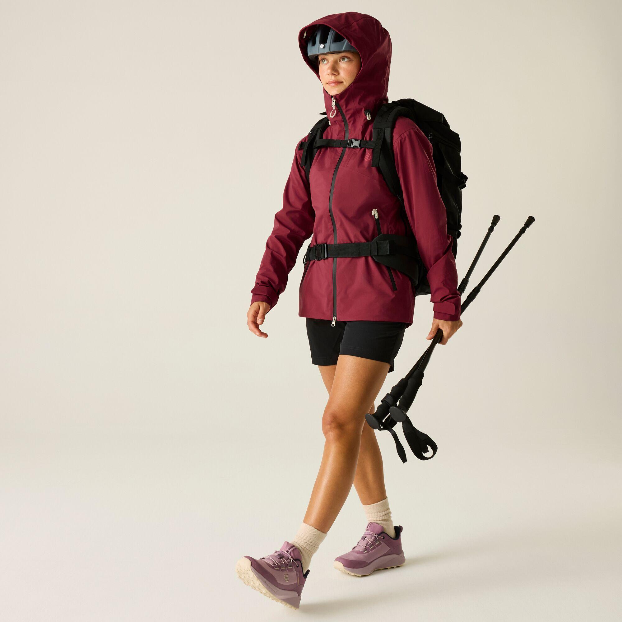 Veste de randonnée imperméable légère à capuche Haik 3 couches pour femme 3/7
