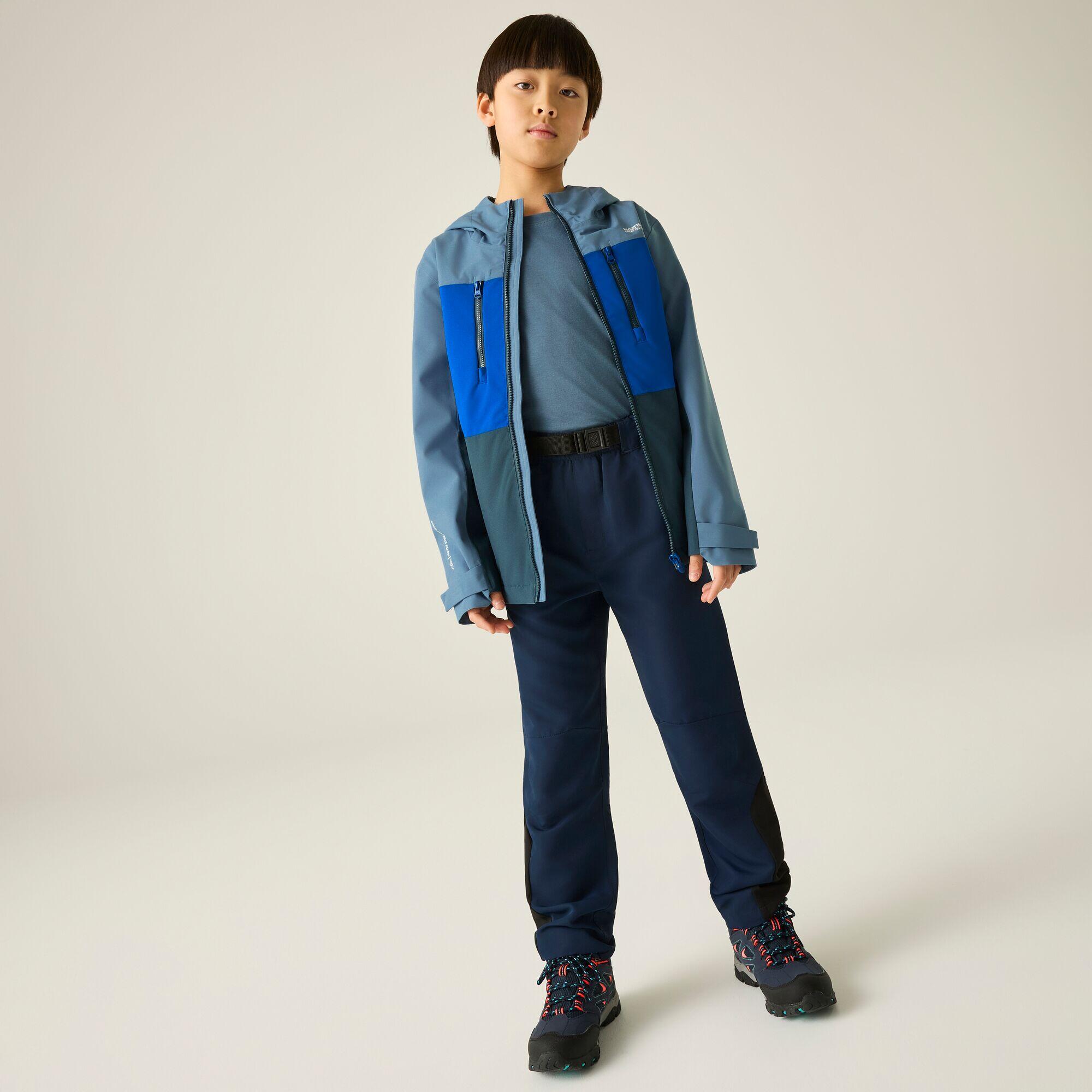 Chaqueta impermeable con capucha y paneles Highton para niños 3/7