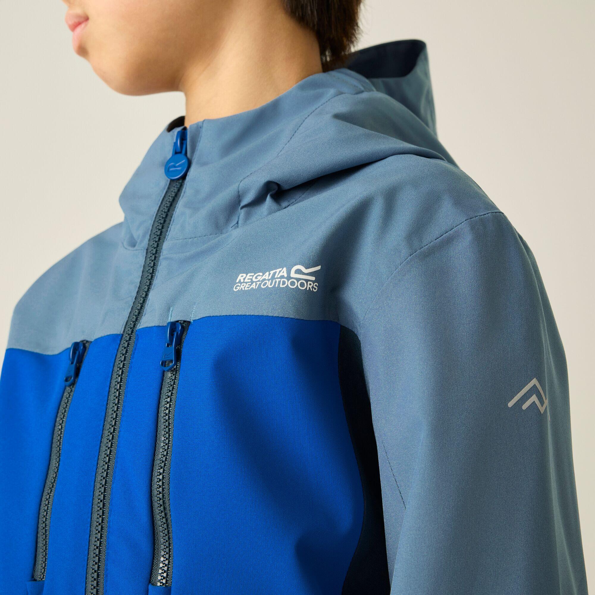 Chaqueta impermeable con capucha y paneles Highton para niños 5/7