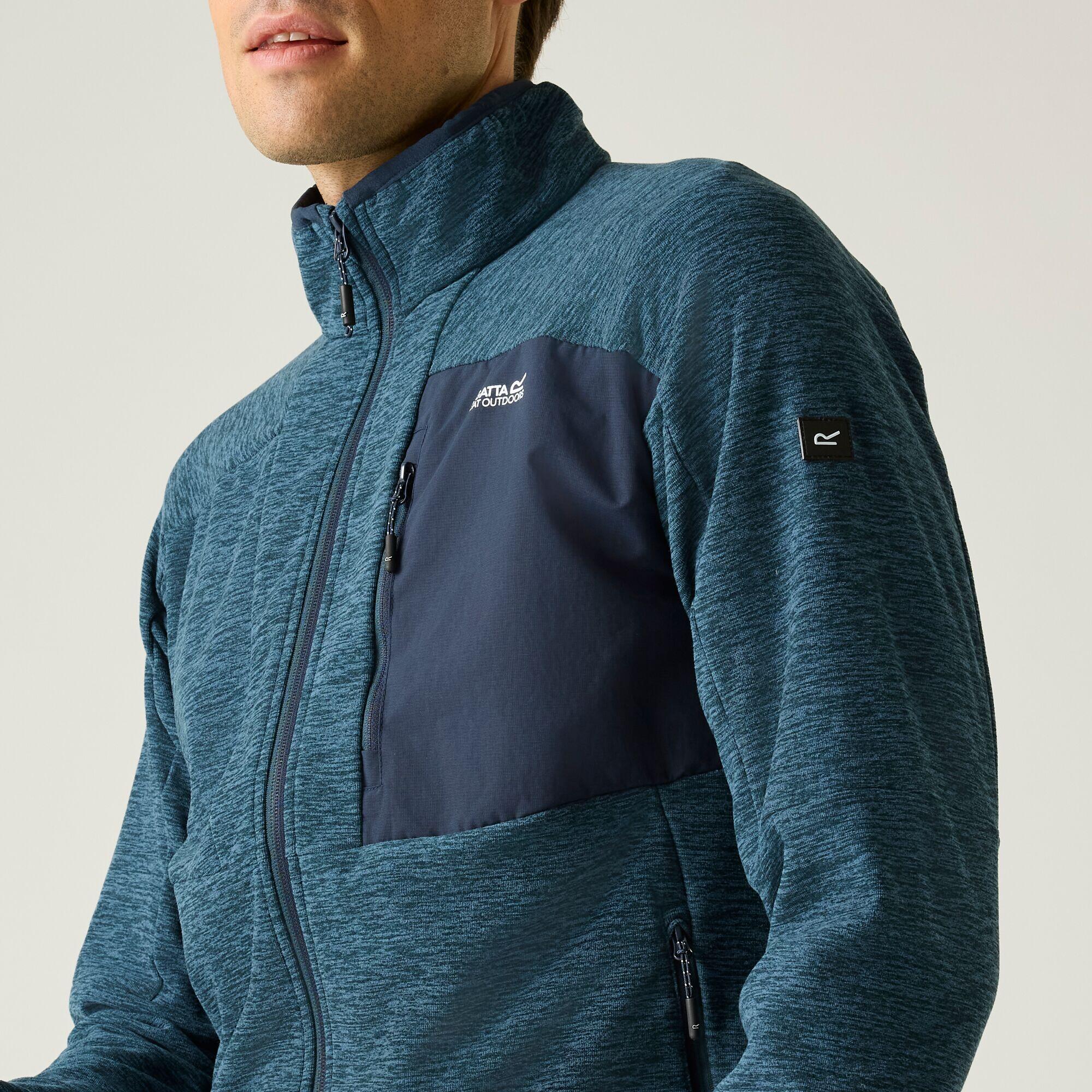 Scaris Herren-Fleece mit durchgehendem Reißverschluss, meliert 4/7