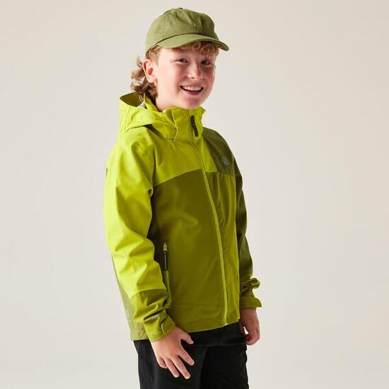 Veste imperméable à capuche à panneaux Kids Explore III
