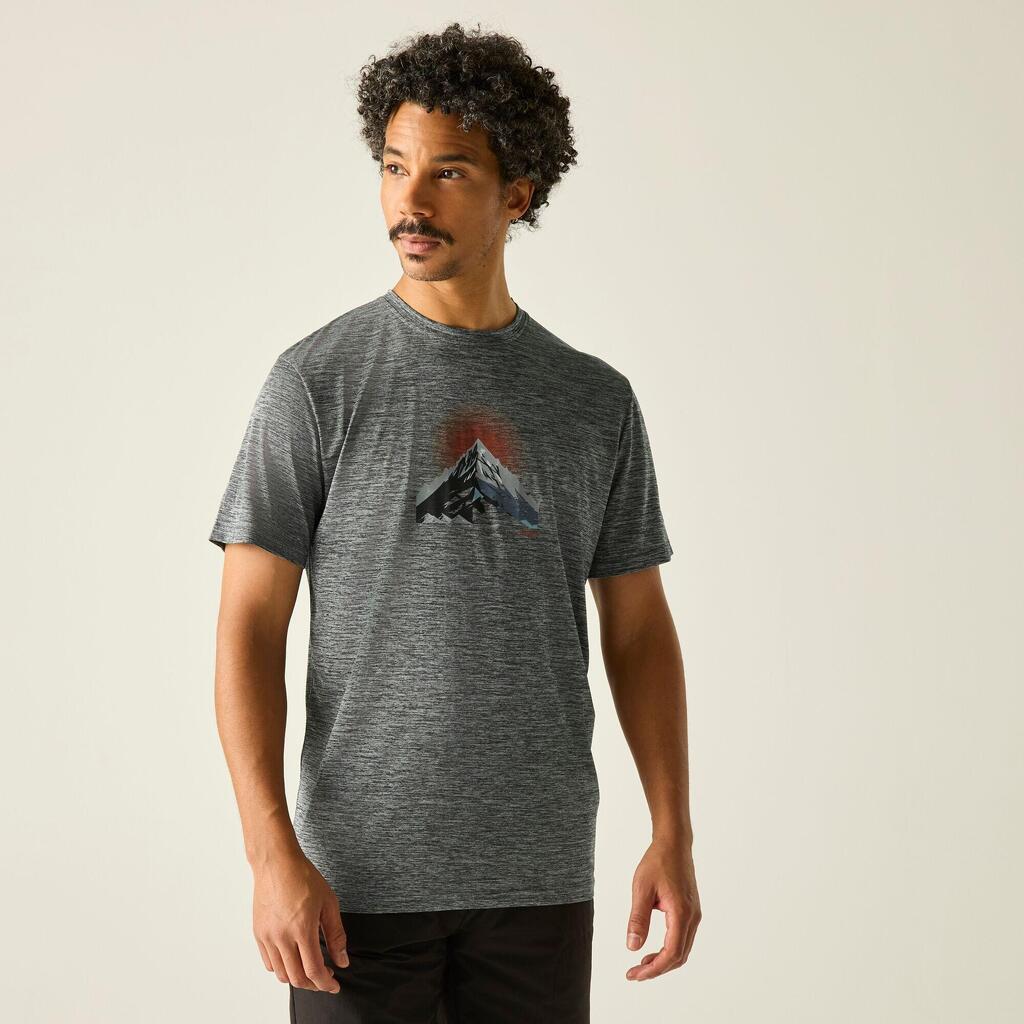 Mens Fingal Short Sleeved Marl Graphic T-Shirt