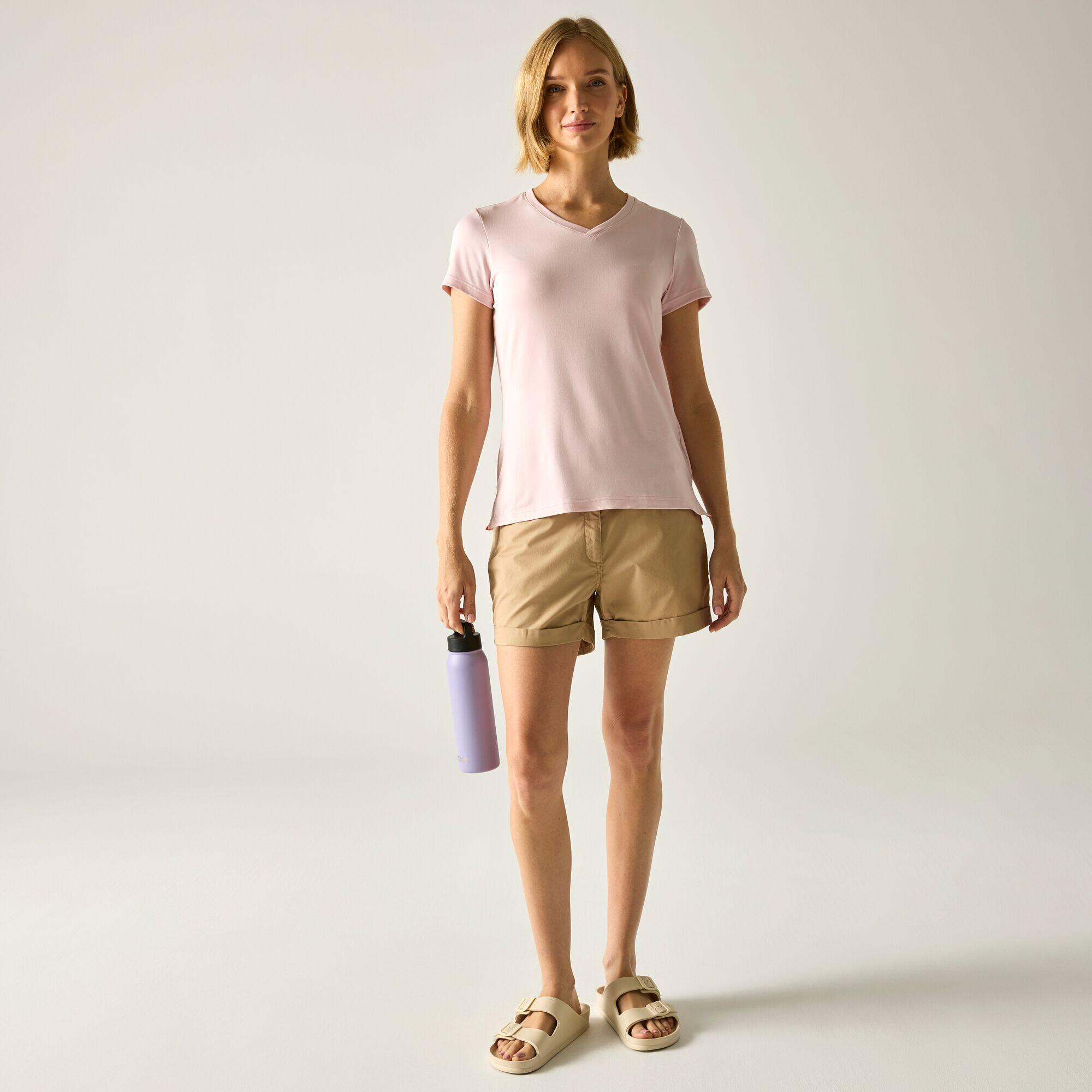T-shirt à manches courtes et col en V Elkie pour femme 3/7