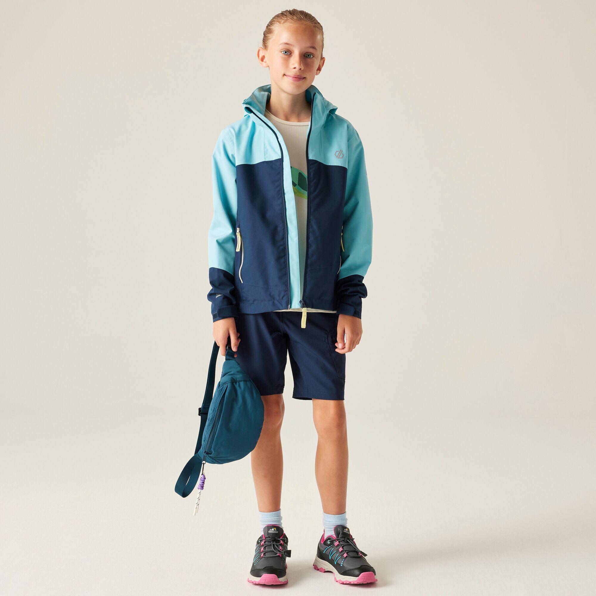Chaqueta impermeable con capucha y paneles Explore III para niños 3/7