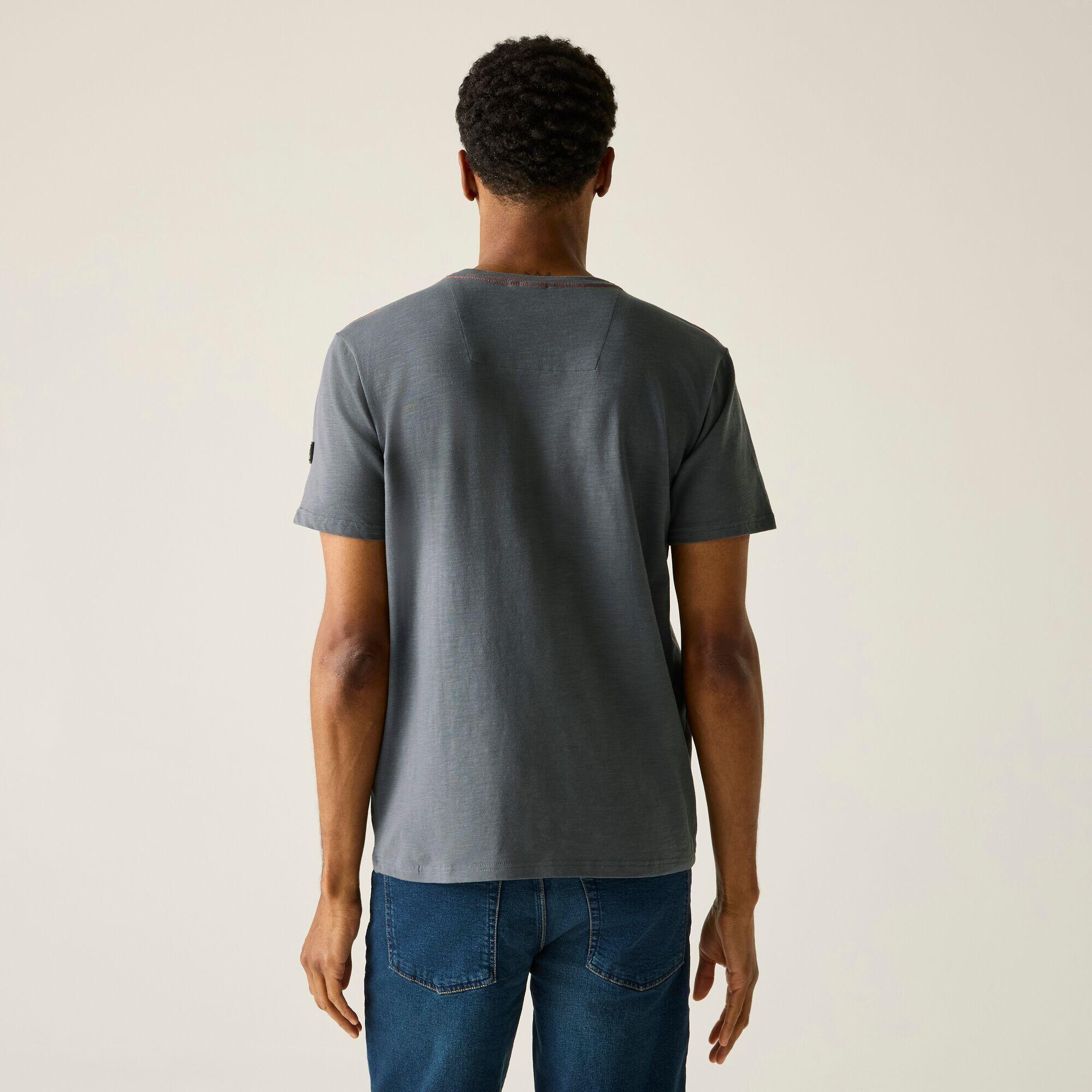 Finlo T-shirt met korte mouwen en logo voor heren 2/7