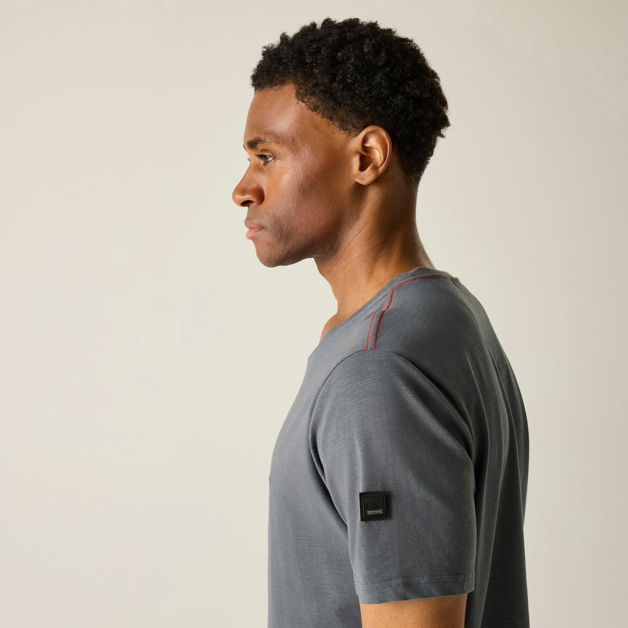 Finlo T-shirt met korte mouwen en logo voor heren 4/7