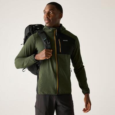 Heren alven fleece met capuchon en volledige ritssluiting