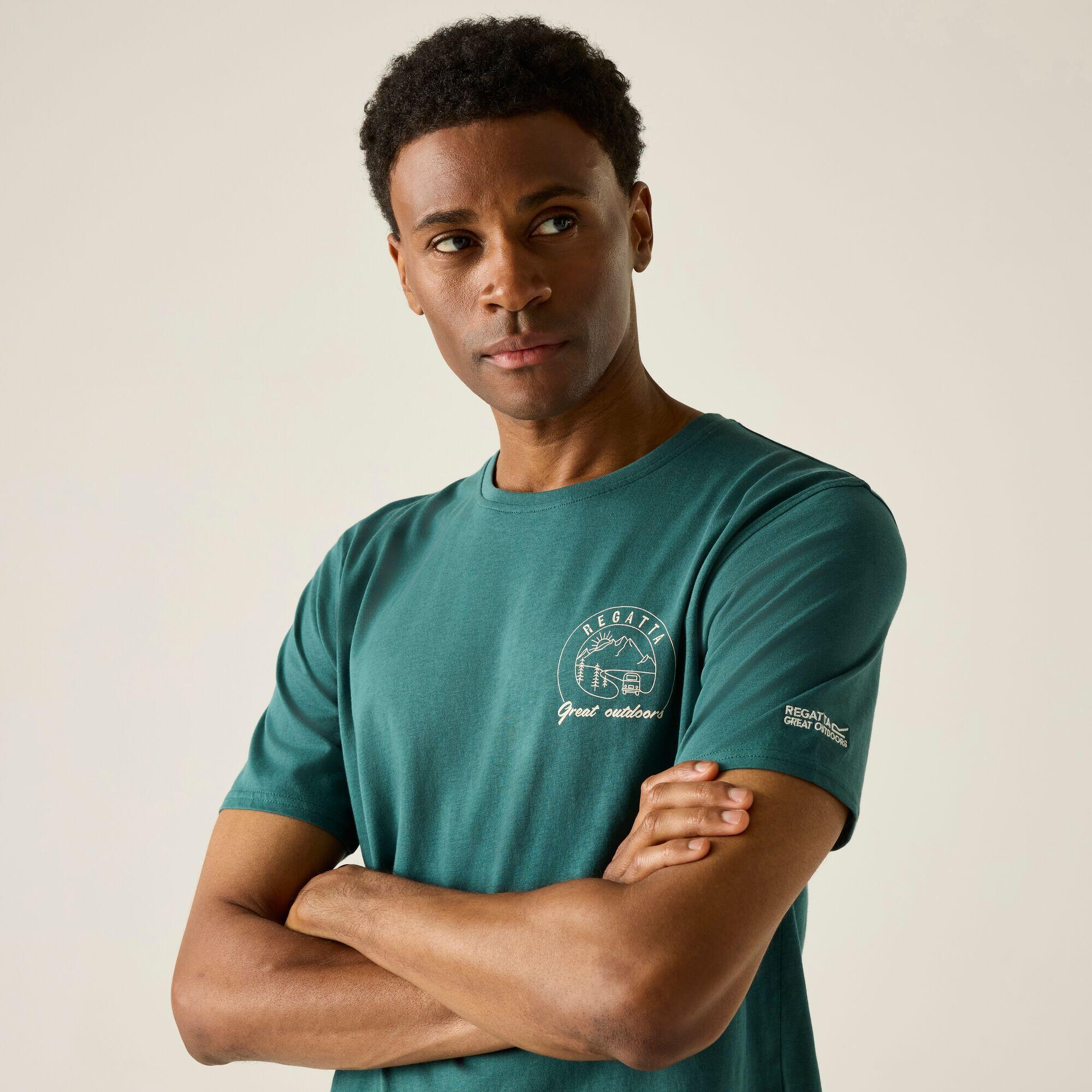 Cline IX T-shirt met korte mouwen en grafische print voor heren 4/7