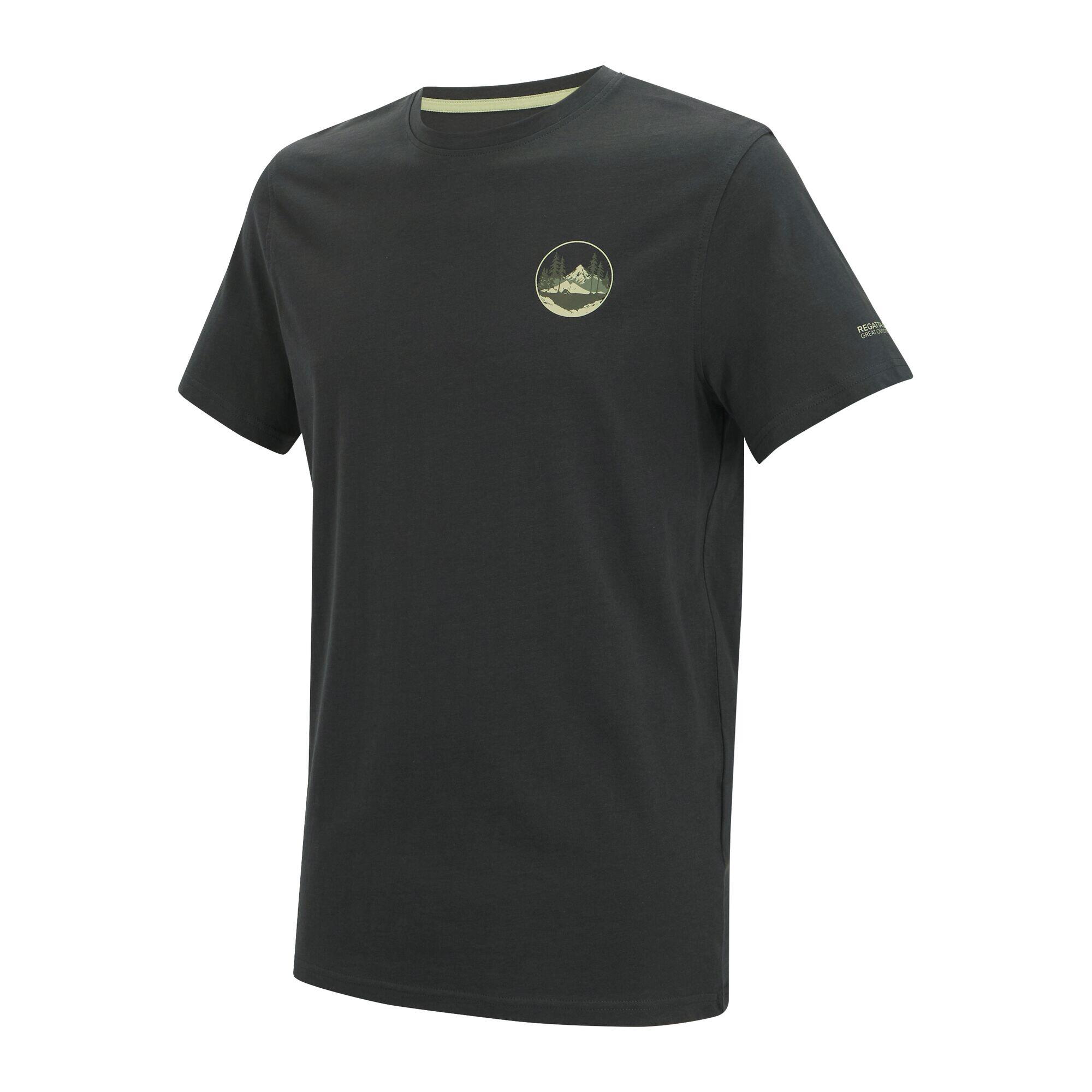 Heren T-shirt met korte mouwen en grafische print, ademend en luchtig. 7/7