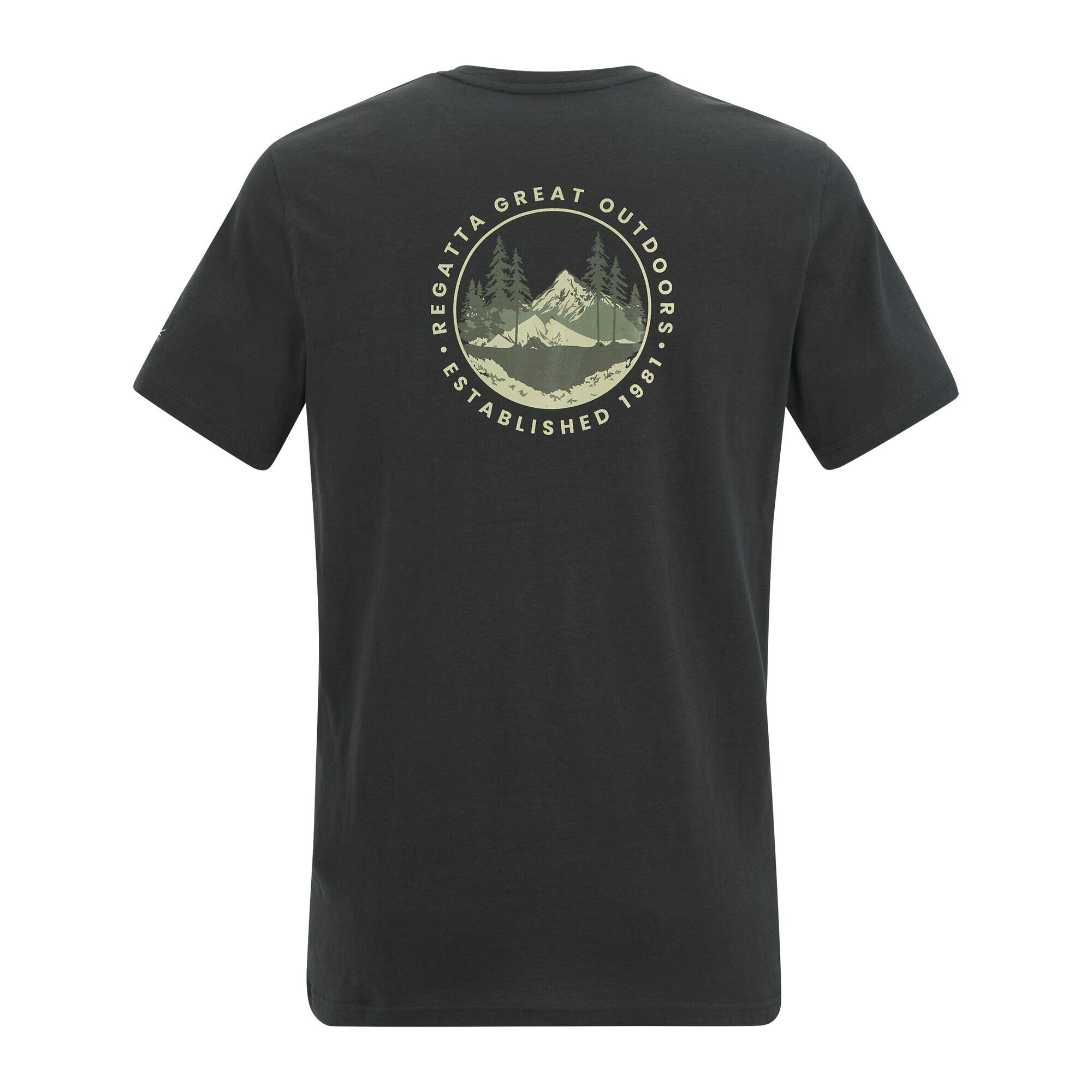 Heren T-shirt met korte mouwen en grafische print, ademend en luchtig. 6/7