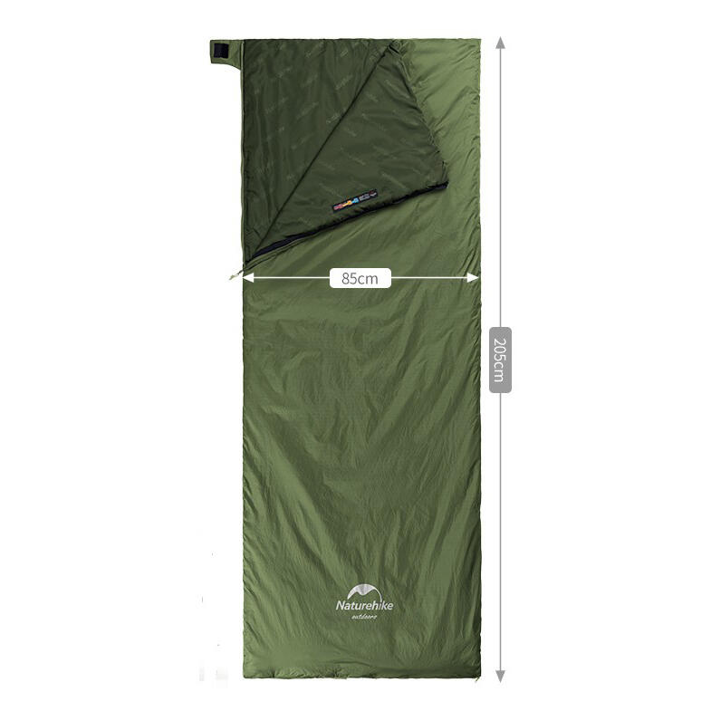 Leichter Schlafsack Erwachsene 0,76 kg 205x85 cm Komfort 15°C Grün 3/4