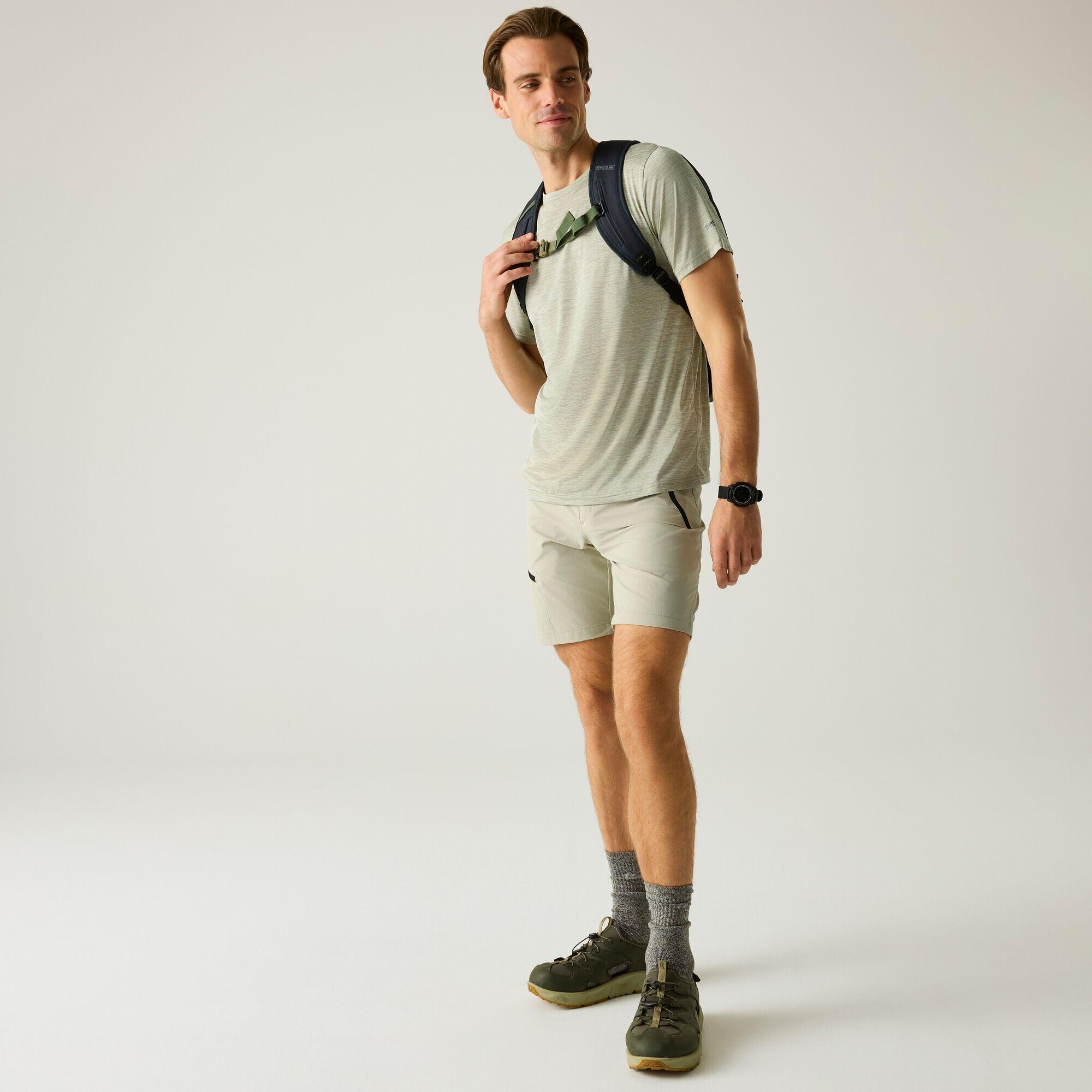 Herren Fingal Edition Kurzarm-T-Shirt in Melange-Optik 3/7