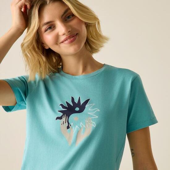 T-shirt graphique à manches courtes Tranquility III pour femmes