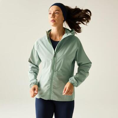 Giacca da trekking impermeabile ultraleggera con cappuccio da donna