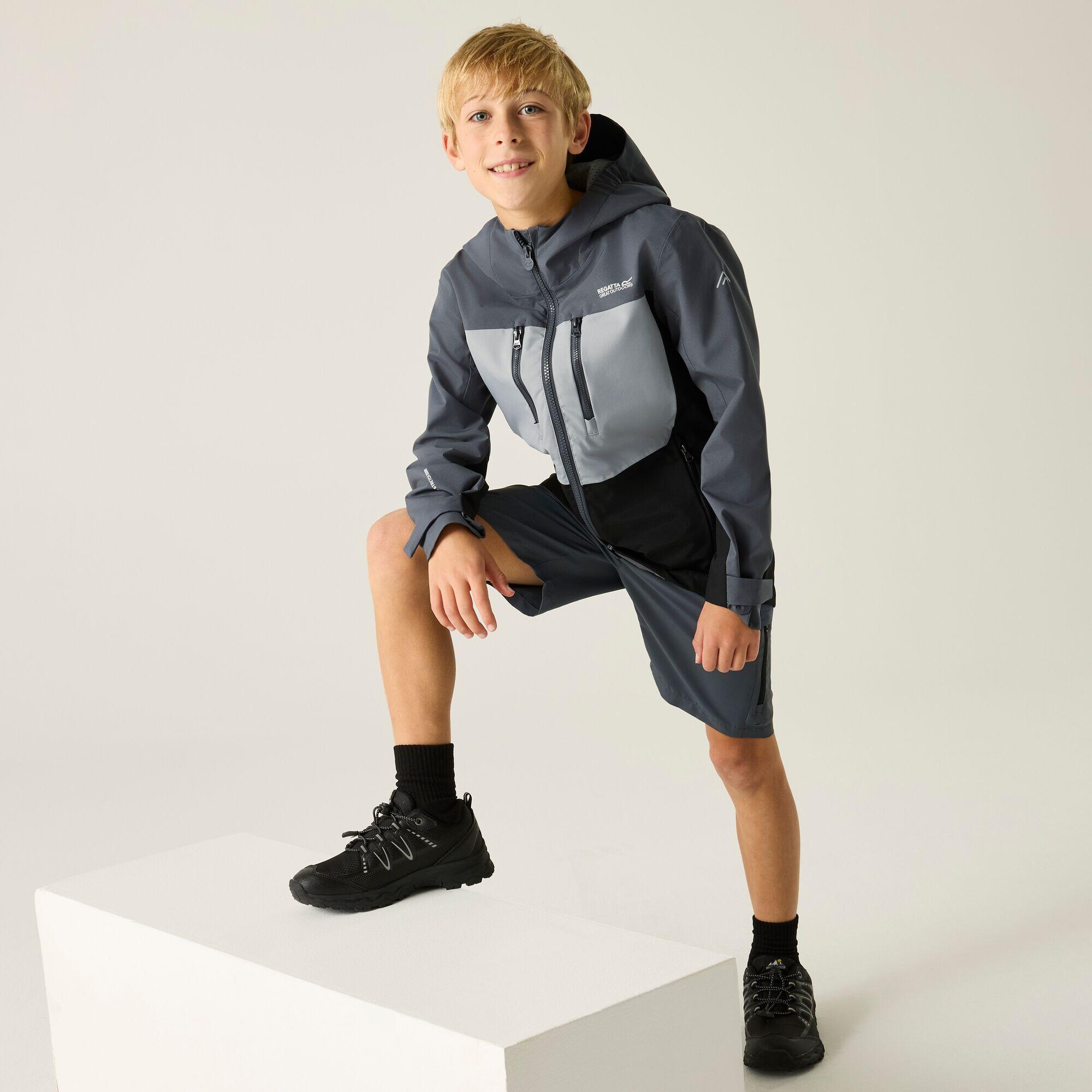 Veste imperméable à capuche à panneaux Highton pour enfants 3/7
