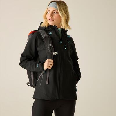 Giacca da trekking elasticizzata con cappuccio Torrek III da donna impermeabile