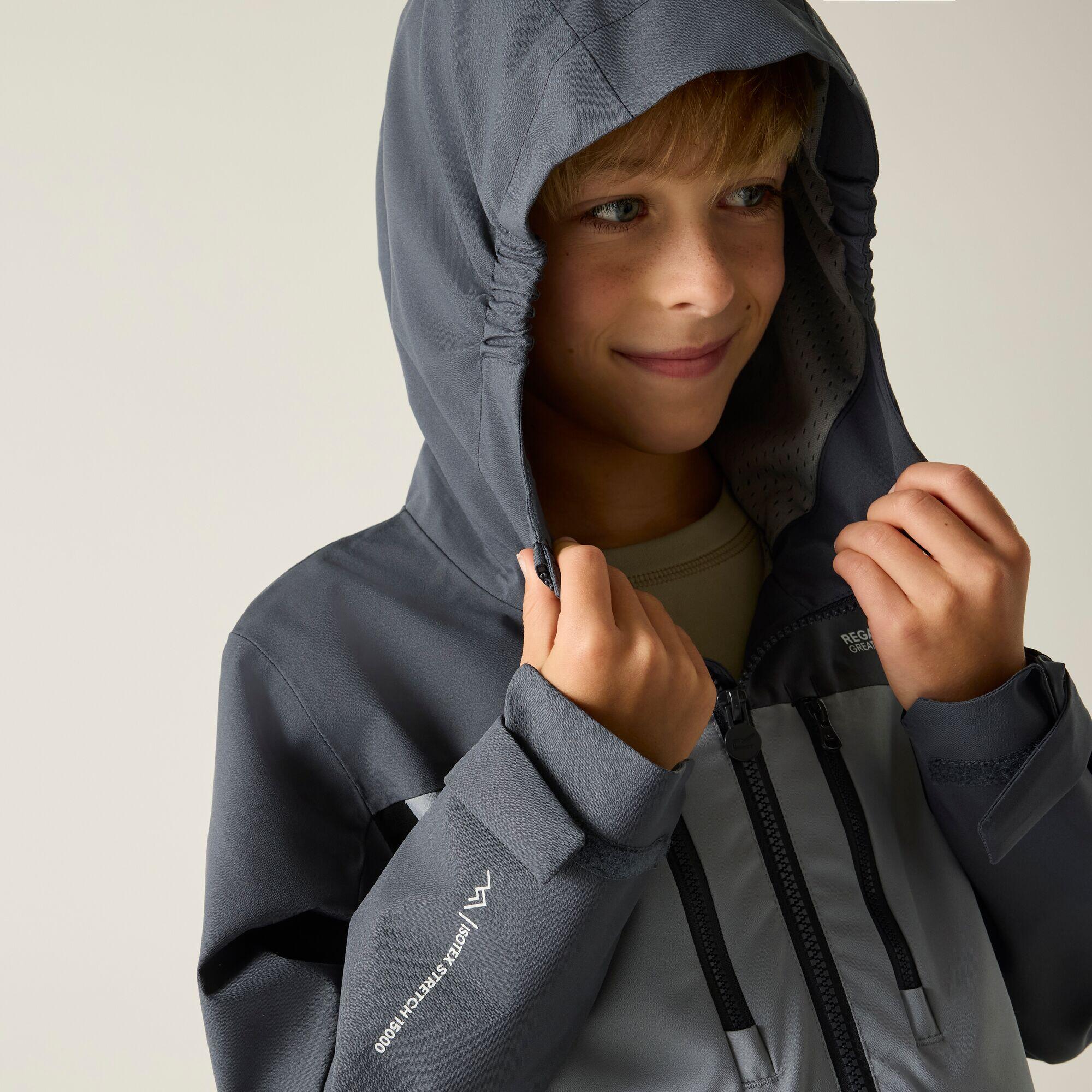 Veste imperméable à capuche à panneaux Highton pour enfants 6/7