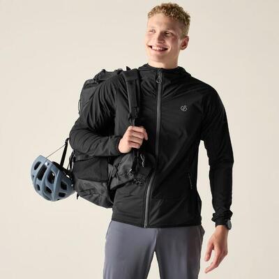 Heren endurance windbestendige waterafstotende stretch midlayer met capuchon