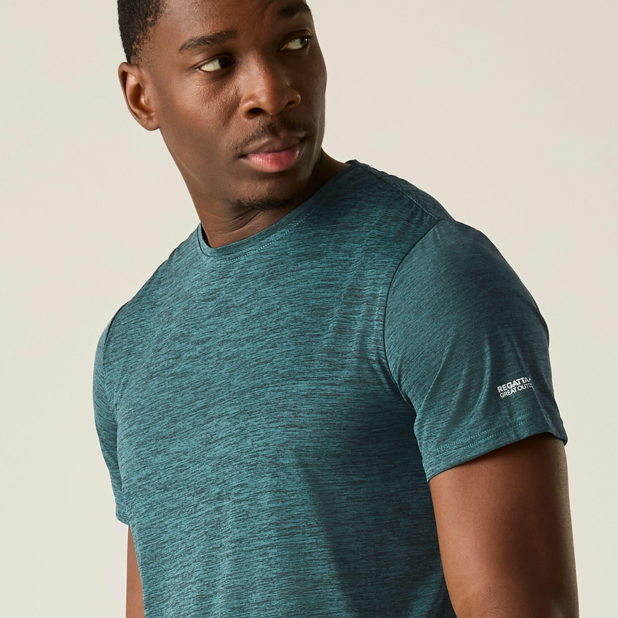 Herren Fingal Edition Kurzarm-T-Shirt in Melange-Optik 4/7