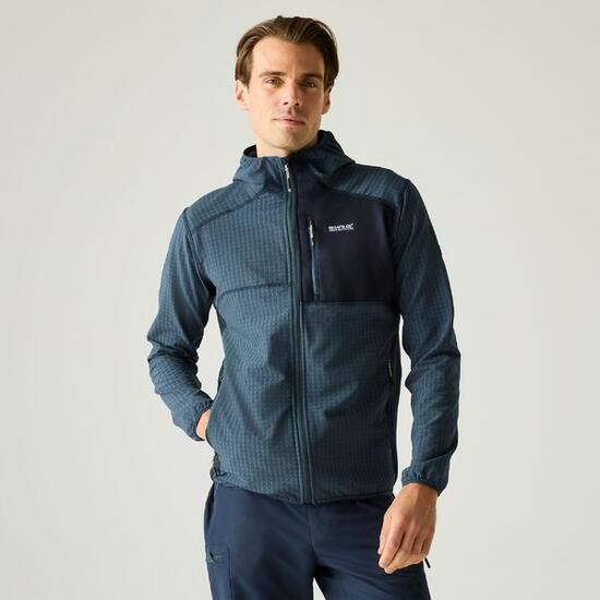 Pile da uomo Alven con zip intera e cappuccio