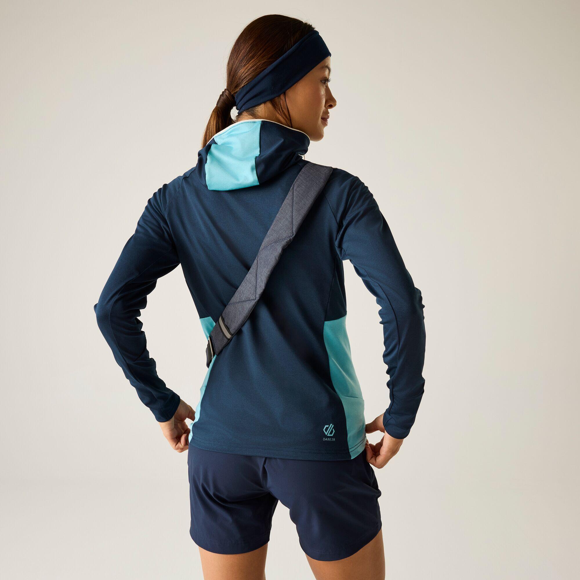 Felpa con cappuccio elasticizzata color block Evolving III da donna 2/7
