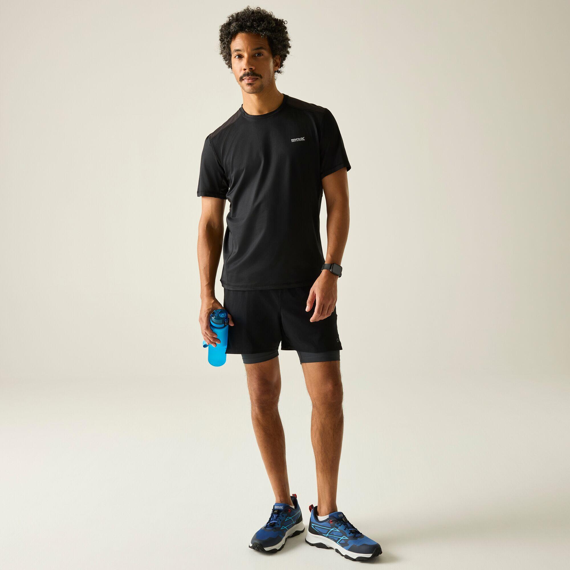 Virda heren T-shirt met korte mouwen en mesh-stof 3/7