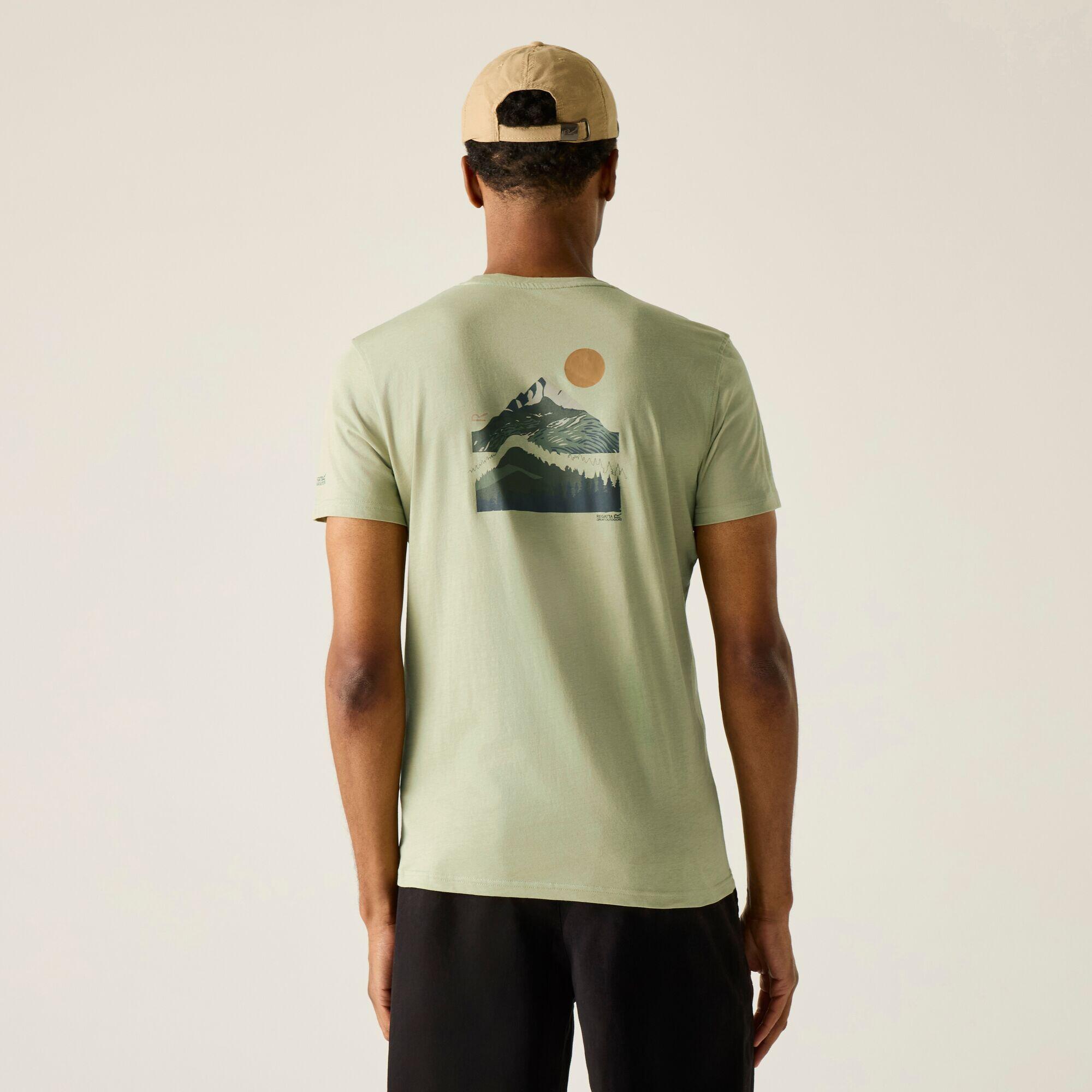 Heren T-shirt met korte mouwen en grafische print, ademend en luchtig. 2/7